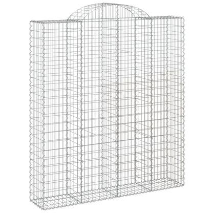 vidaXL Arched Gabion Baskets 6 pcs 200x50x220/240 cm Galvanised Iron 3