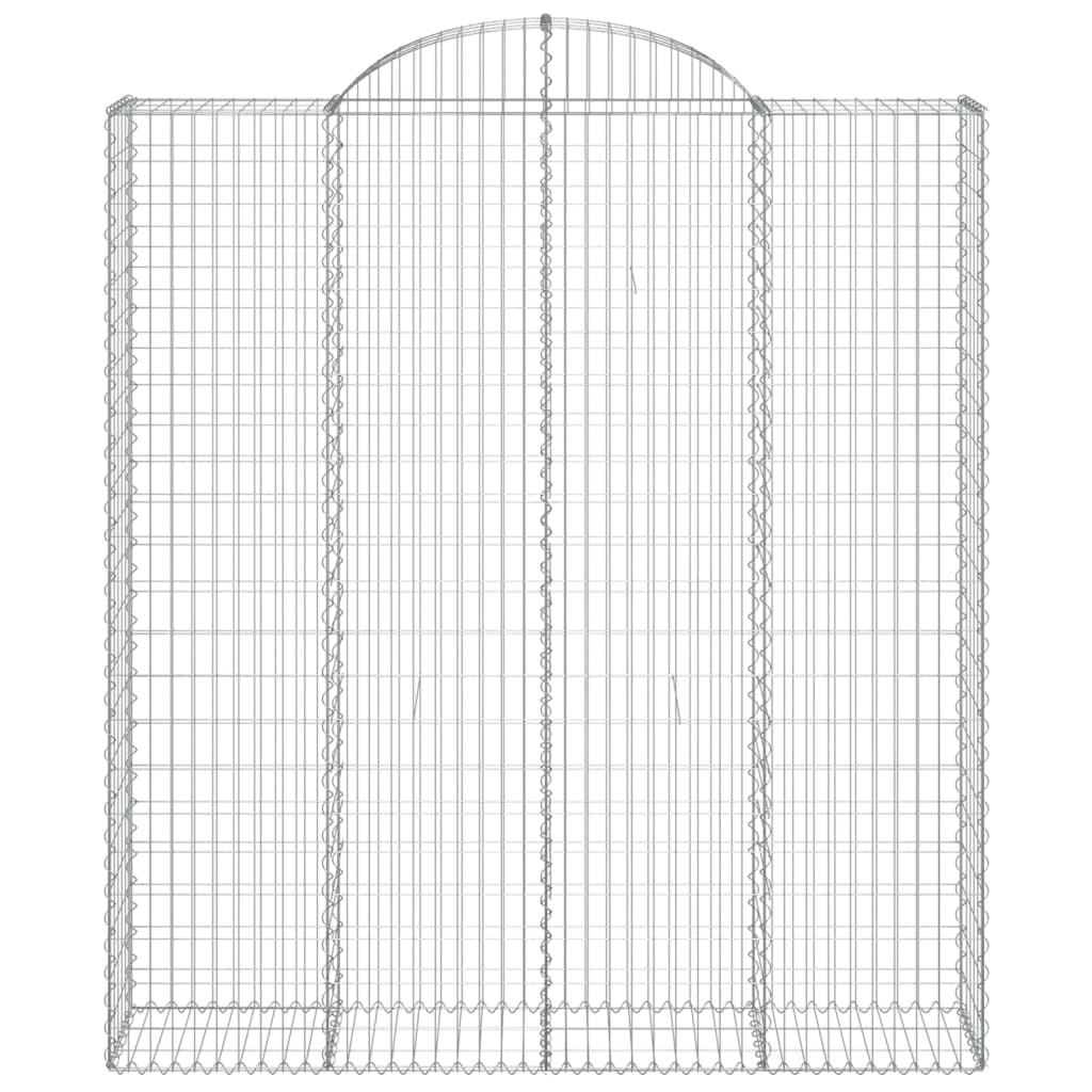 vidaXL Arched Gabion Baskets 6 pcs 200x50x220/240 cm Galvanised Iron 4