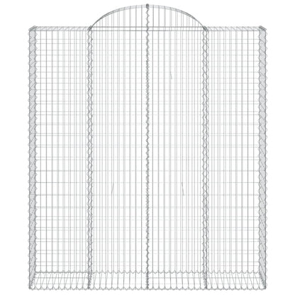 vidaXL Arched Gabion Baskets 6 pcs 200x50x220/240 cm Galvanised Iron 4