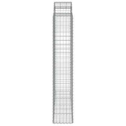 vidaXL Arched Gabion Baskets 6 pcs 200x50x220/240 cm Galvanised Iron 5