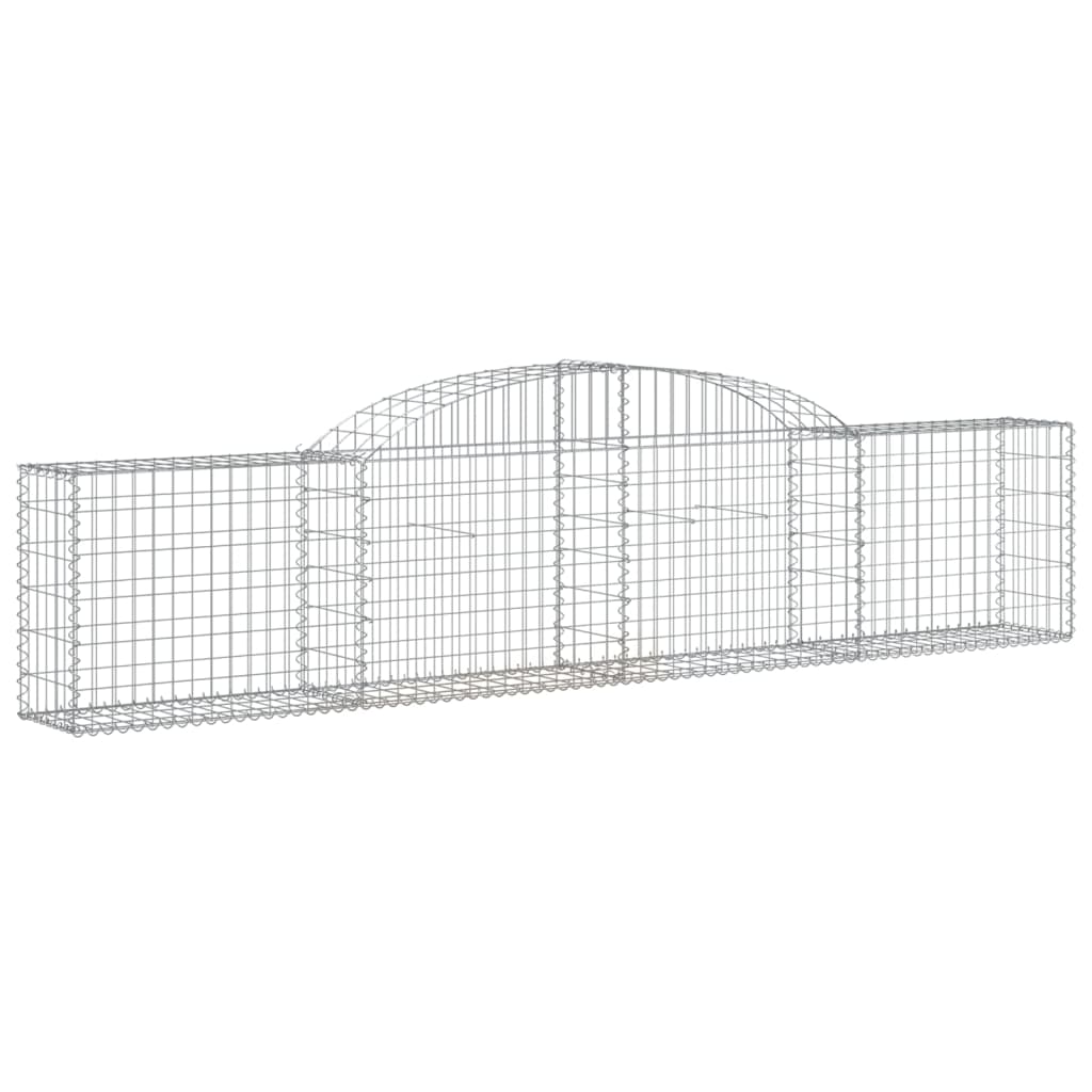 vidaXL Arched Gabion Baskets 15 pcs 300x30x60/80 cm Galvanised Iron 3