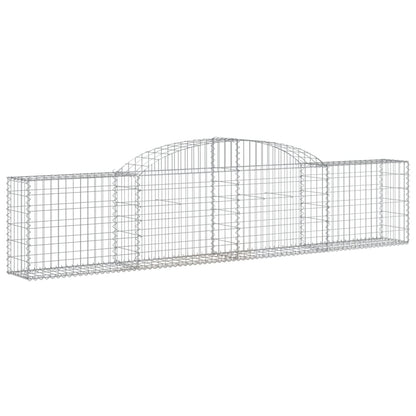 vidaXL Arched Gabion Baskets 15 pcs 300x30x60/80 cm Galvanised Iron 3