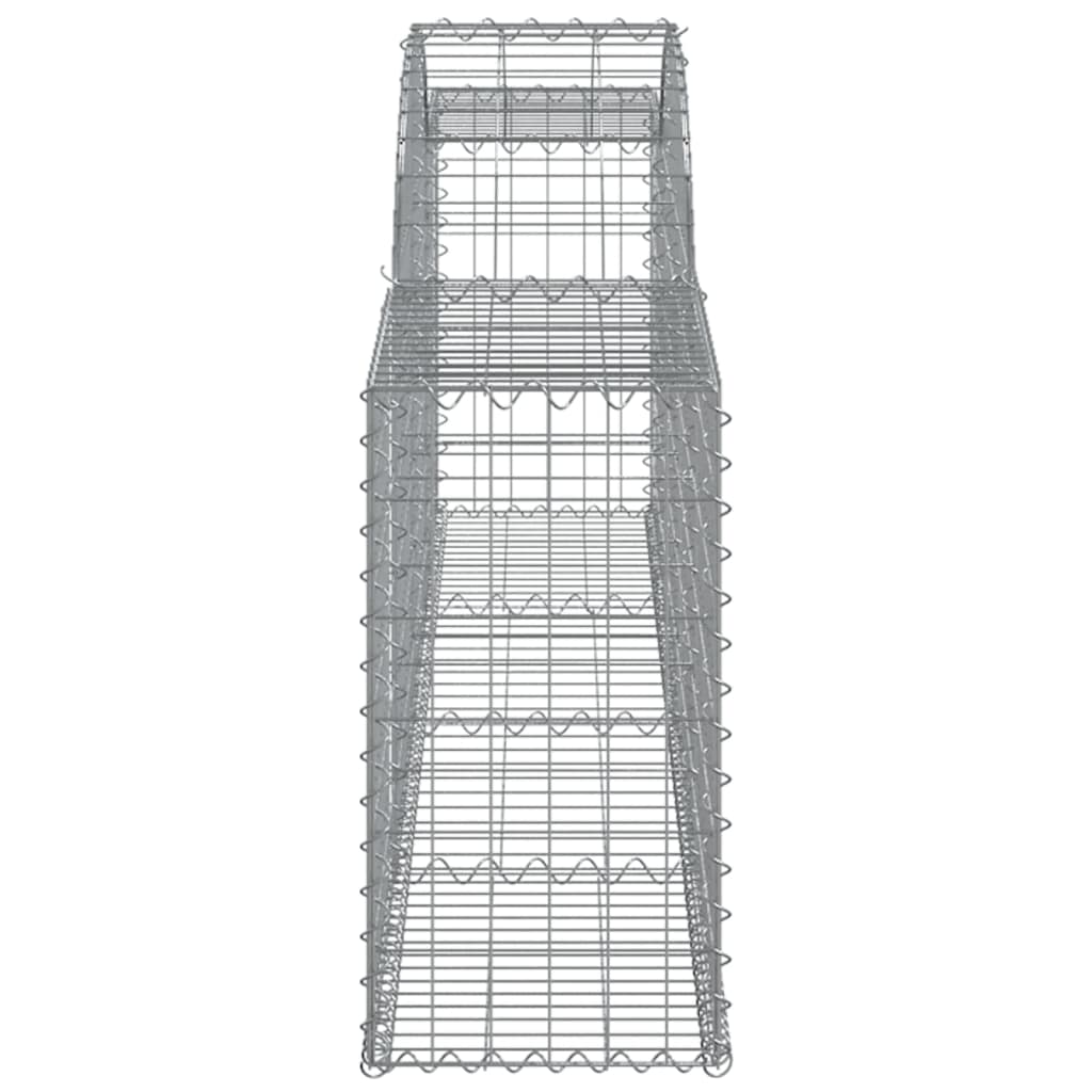 vidaXL Arched Gabion Baskets 15 pcs 300x30x60/80 cm Galvanised Iron 5