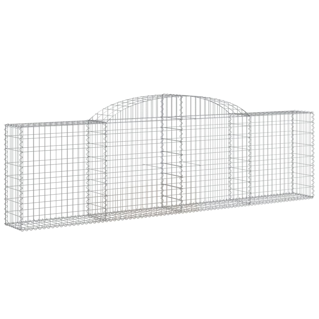 vidaXL Arched Gabion Baskets 13 pcs 300x30x80/100 cm Galvanised Iron 3
