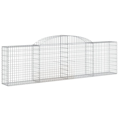 vidaXL Arched Gabion Baskets 13 pcs 300x30x80/100 cm Galvanised Iron 3