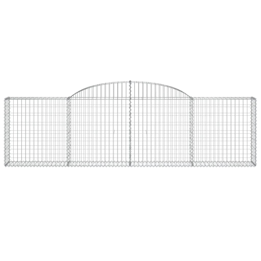 vidaXL Arched Gabion Baskets 13 pcs 300x30x80/100 cm Galvanised Iron 4