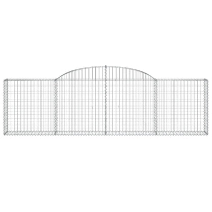 vidaXL Arched Gabion Baskets 13 pcs 300x30x80/100 cm Galvanised Iron 4