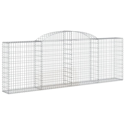 vidaXL Arched Gabion Baskets 10 pcs 300x30x100/120 cm Galvanised Iron 3
