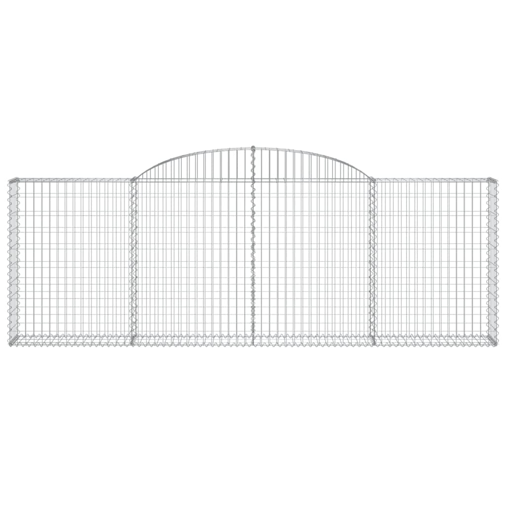 vidaXL Arched Gabion Baskets 10 pcs 300x30x100/120 cm Galvanised Iron 4