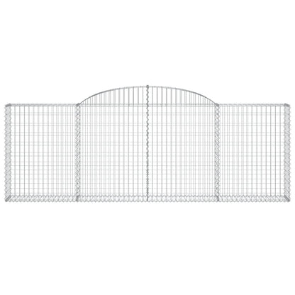 vidaXL Arched Gabion Baskets 10 pcs 300x30x100/120 cm Galvanised Iron 4