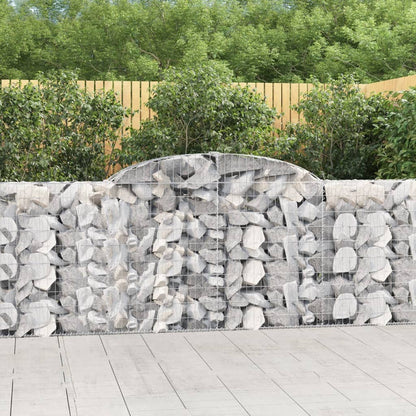 vidaXL Arched Gabion Baskets 10 pcs 300x30x100/120 cm Galvanised Iron 1