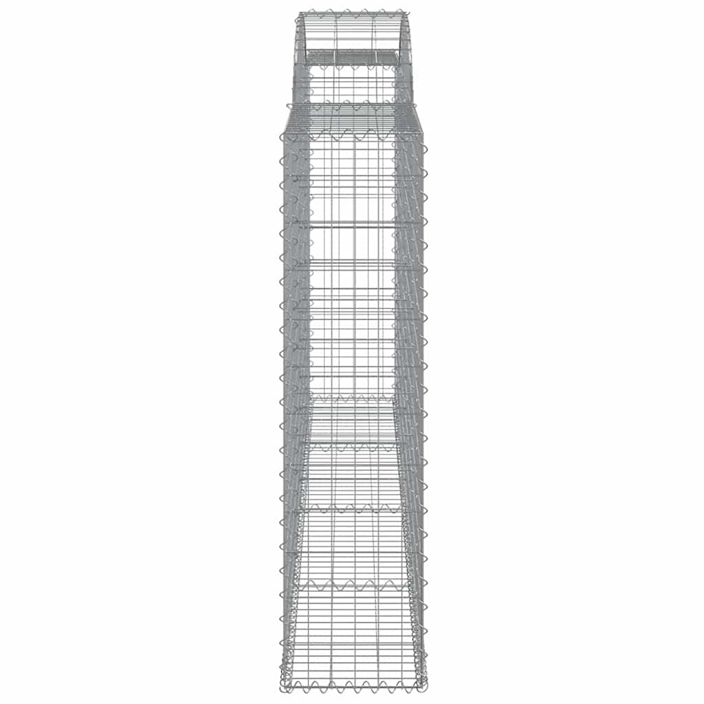 vidaXL Arched Gabion Baskets 9 pcs 300x30x120/140 cm Galvanised Iron 5