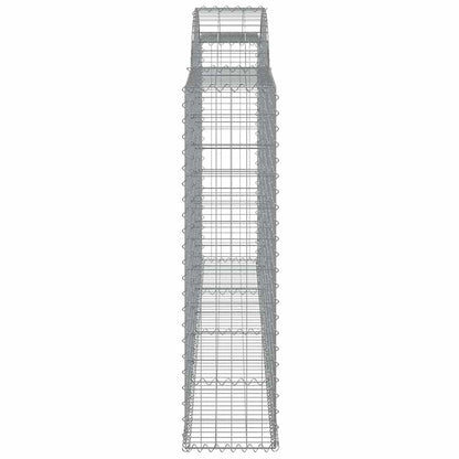 vidaXL Arched Gabion Baskets 9 pcs 300x30x120/140 cm Galvanised Iron 5