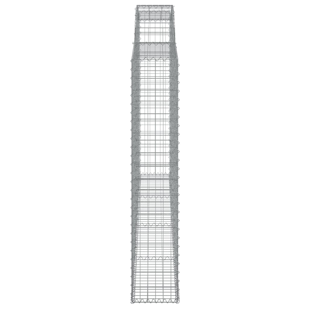 vidaXL Arched Gabion Baskets 3 pcs 300x30x160/180 cm Galvanised Iron 5