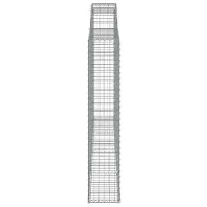 vidaXL Arched Gabion Baskets 3 pcs 300x30x160/180 cm Galvanised Iron 5