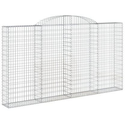 vidaXL Arched Gabion Baskets 4 pcs 300x30x160/180 cm Galvanised Iron 3
