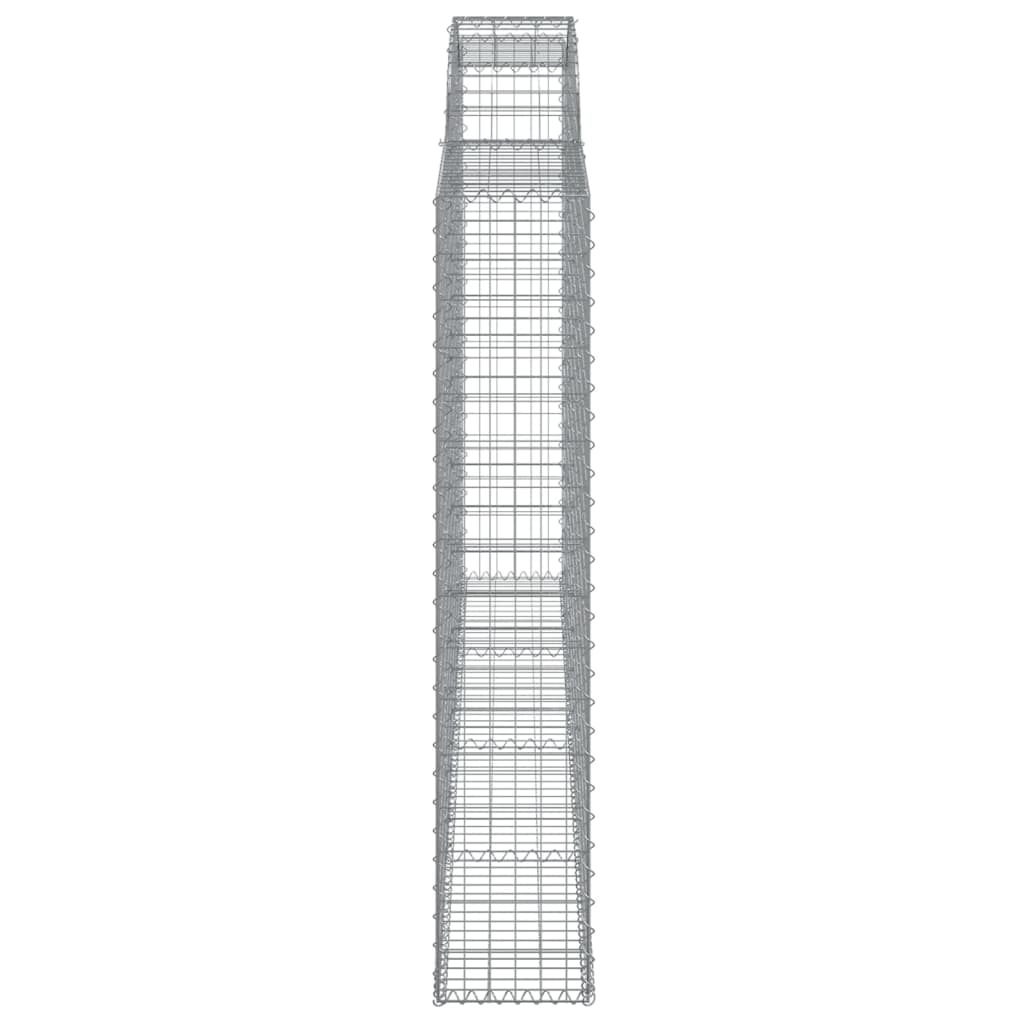 vidaXL Arched Gabion Baskets 4 pcs 300x30x160/180 cm Galvanised Iron 5