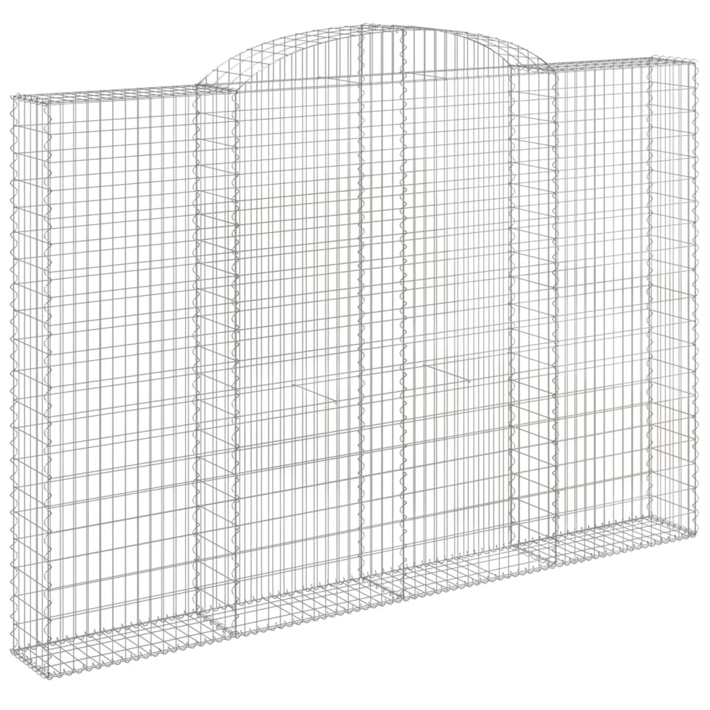 vidaXL Arched Gabion Baskets 3 pcs 300x30x200/220 cm Galvanised Iron 3