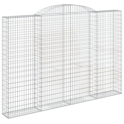 vidaXL Arched Gabion Baskets 3 pcs 300x30x200/220 cm Galvanised Iron 3