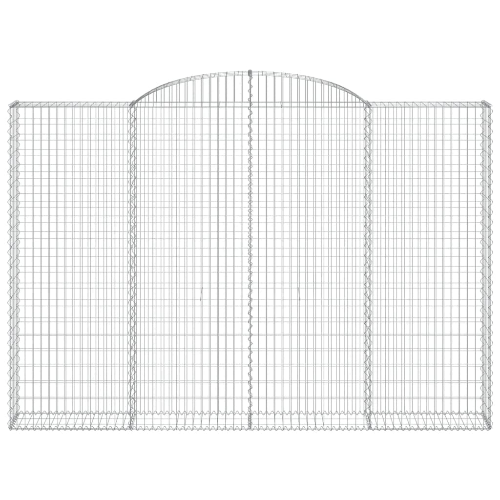 vidaXL Arched Gabion Baskets 3 pcs 300x30x200/220 cm Galvanised Iron 4