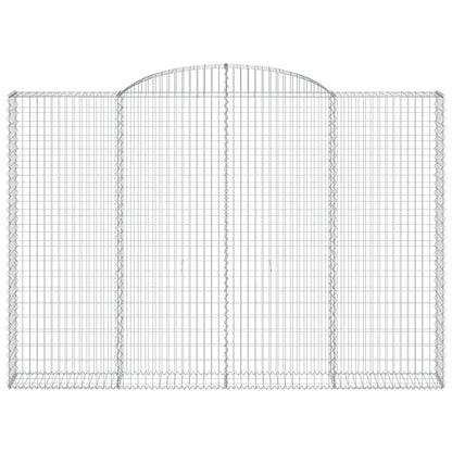vidaXL Arched Gabion Baskets 3 pcs 300x30x200/220 cm Galvanised Iron 4