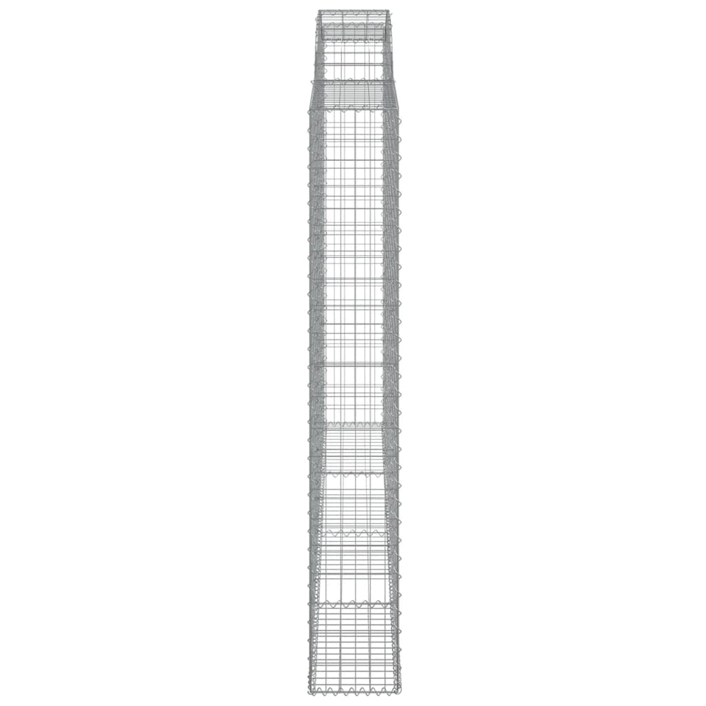 vidaXL Arched Gabion Baskets 3 pcs 300x30x200/220 cm Galvanised Iron 5