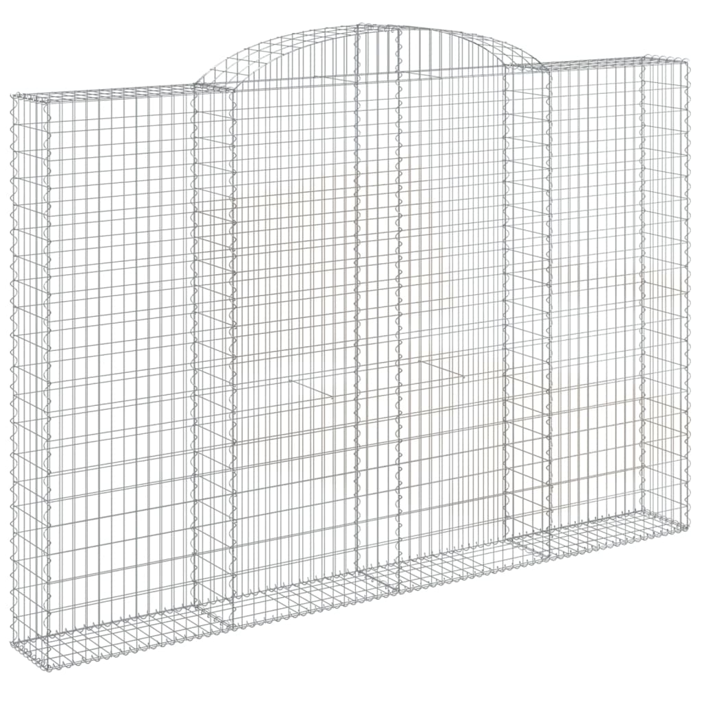 vidaXL Arched Gabion Baskets 4 pcs 300x30x200/220 cm Galvanised Iron 3