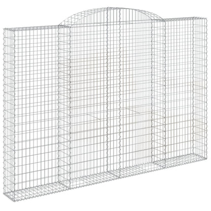 vidaXL Arched Gabion Baskets 4 pcs 300x30x200/220 cm Galvanised Iron 3