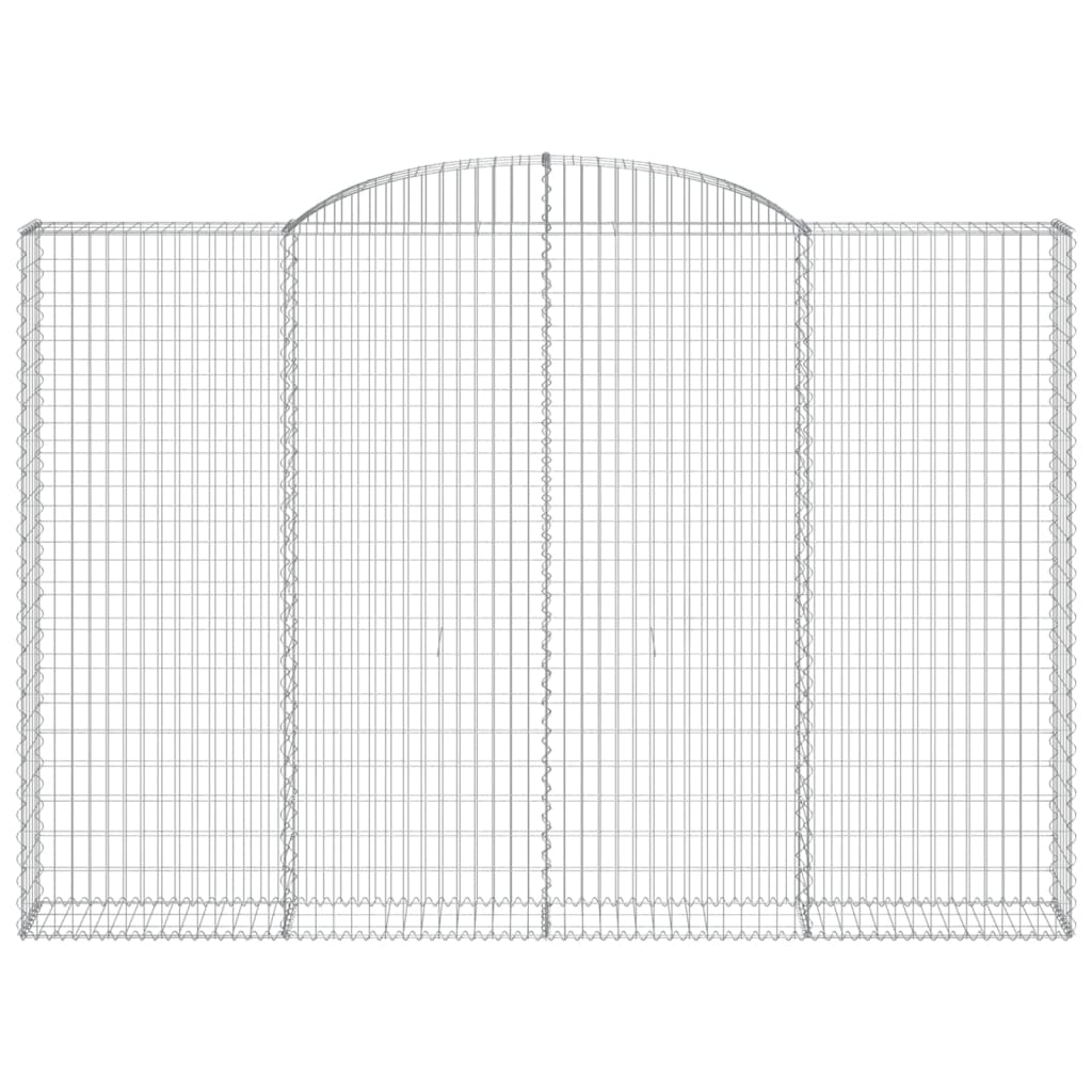 vidaXL Arched Gabion Baskets 4 pcs 300x30x200/220 cm Galvanised Iron 4