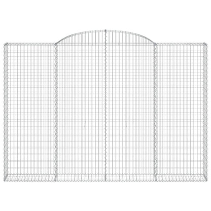 vidaXL Arched Gabion Baskets 4 pcs 300x30x200/220 cm Galvanised Iron 4