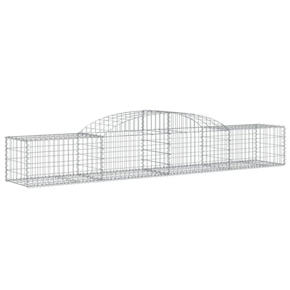 vidaXL Arched Gabion Baskets 15 pcs 300x50x40/60 cm Galvanised Iron 3