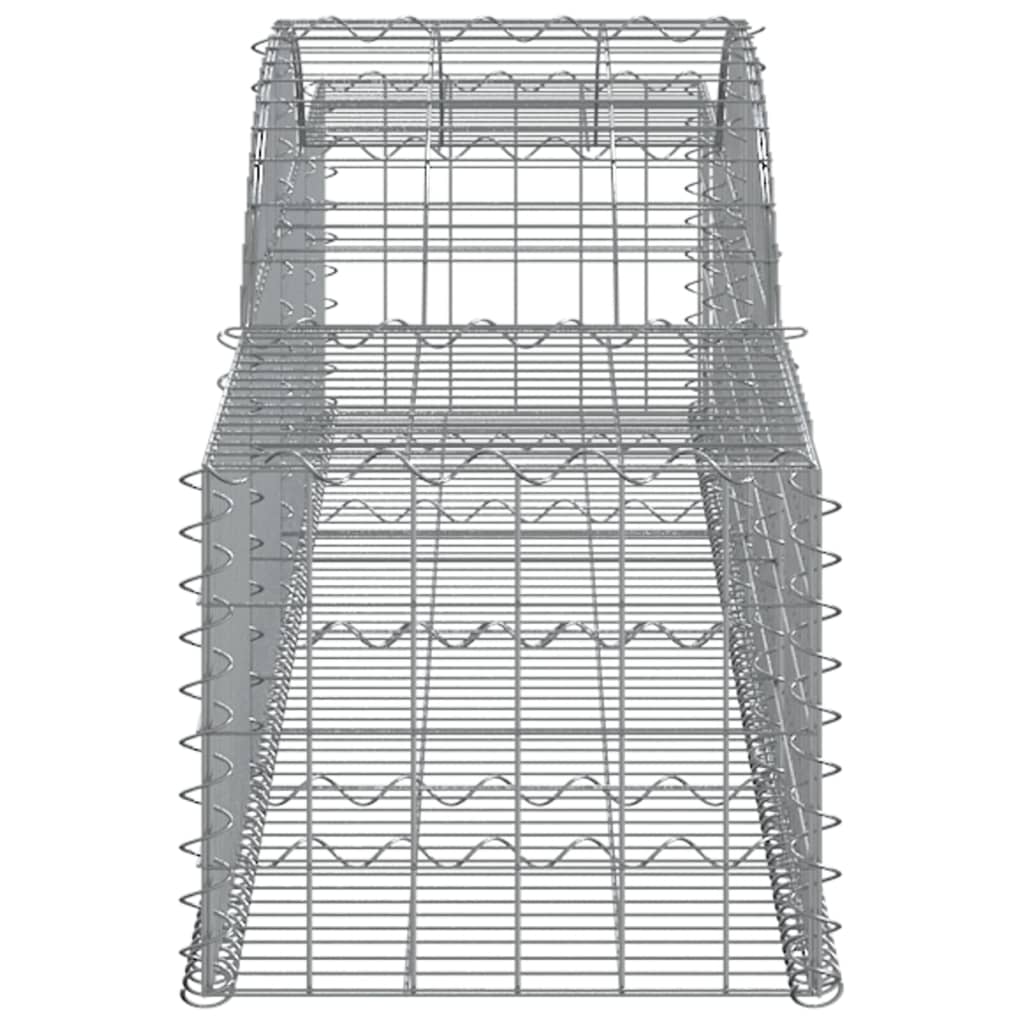 vidaXL Arched Gabion Baskets 15 pcs 300x50x40/60 cm Galvanised Iron 5