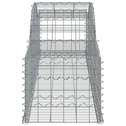 vidaXL Arched Gabion Baskets 15 pcs 300x50x40/60 cm Galvanised Iron 5