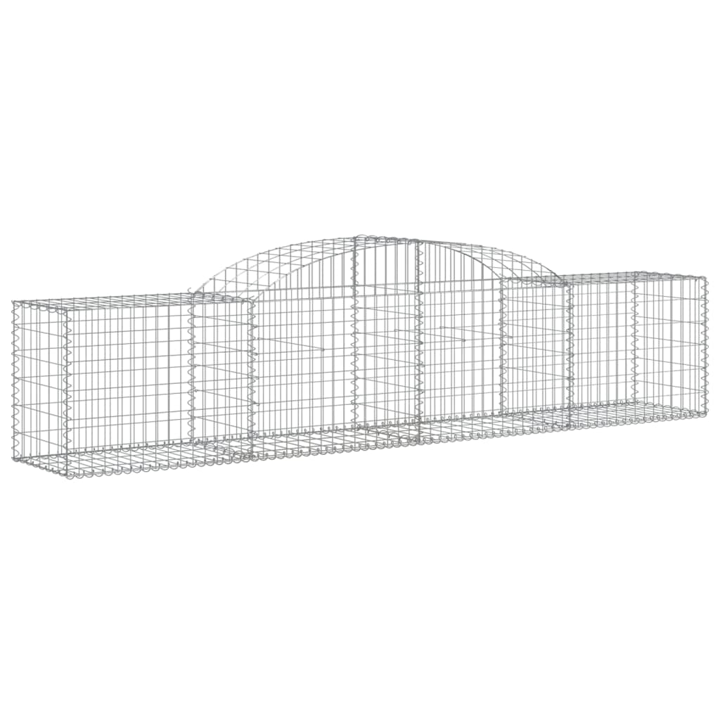 vidaXL Arched Gabion Baskets 13 pcs 300x50x60/80 cm Galvanised Iron 3