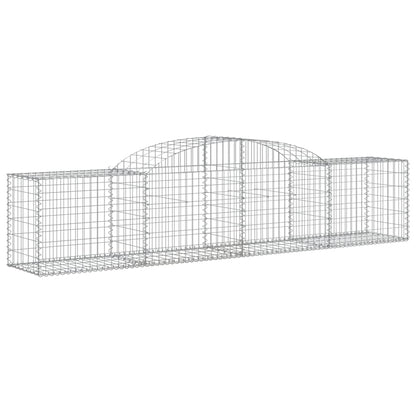 vidaXL Arched Gabion Baskets 13 pcs 300x50x60/80 cm Galvanised Iron 3