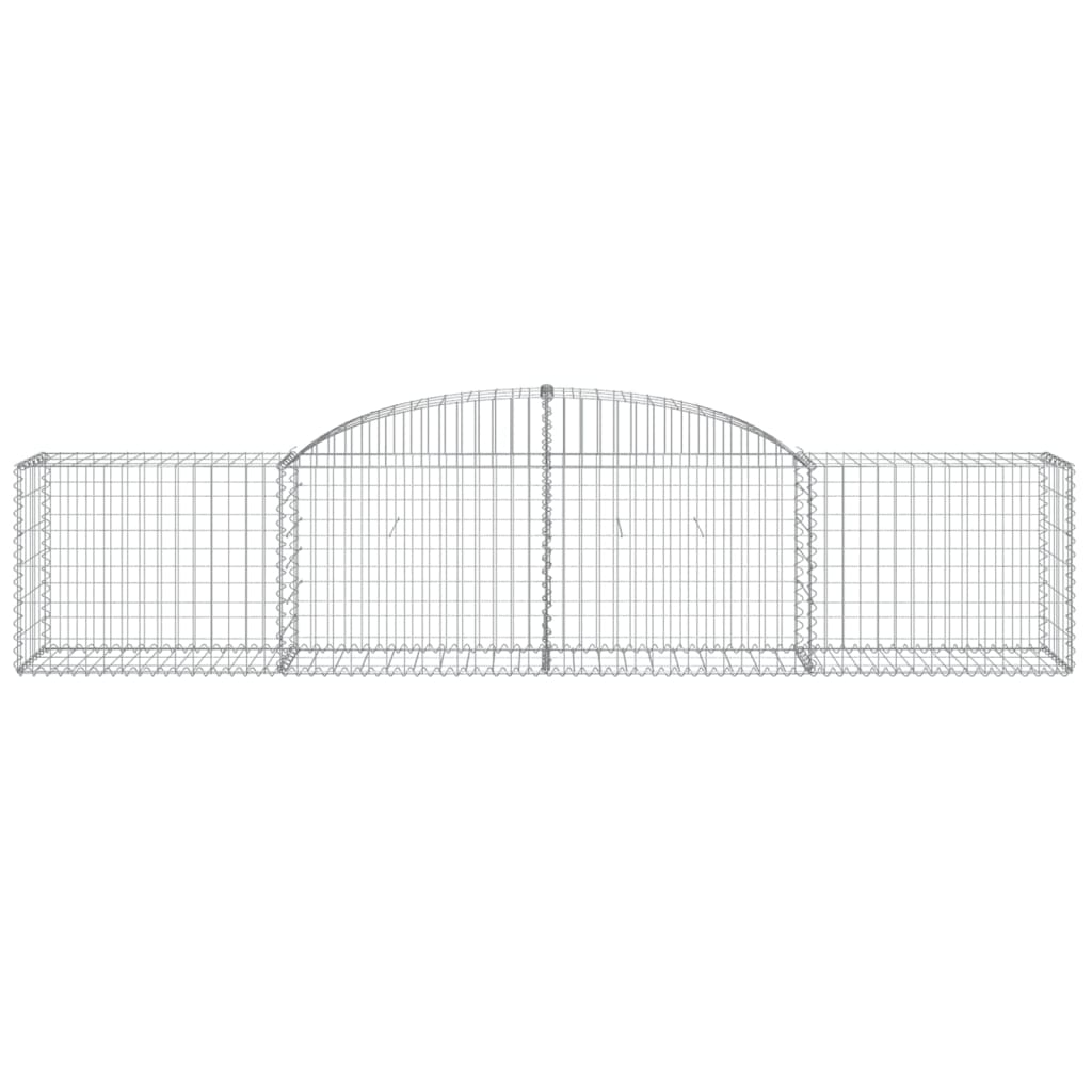 vidaXL Arched Gabion Baskets 13 pcs 300x50x60/80 cm Galvanised Iron 4