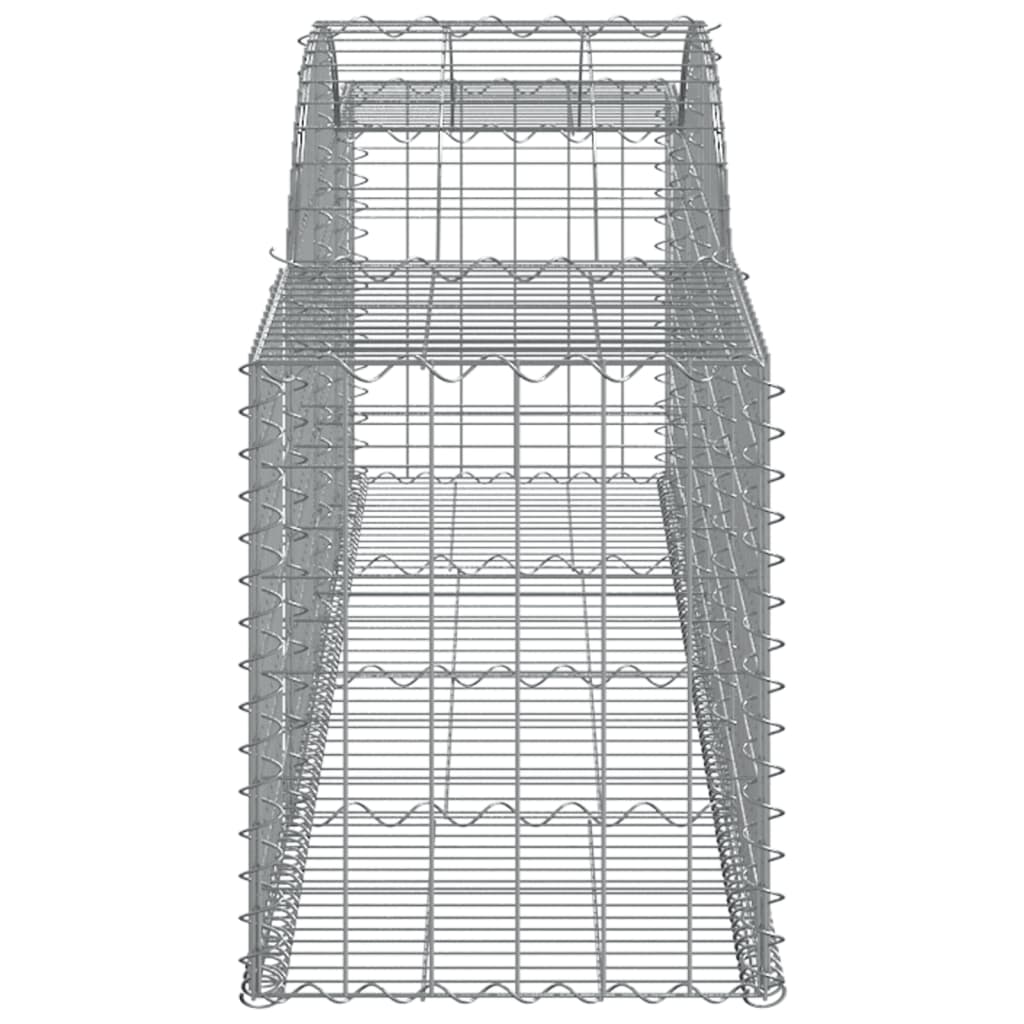 vidaXL Arched Gabion Baskets 13 pcs 300x50x60/80 cm Galvanised Iron 5