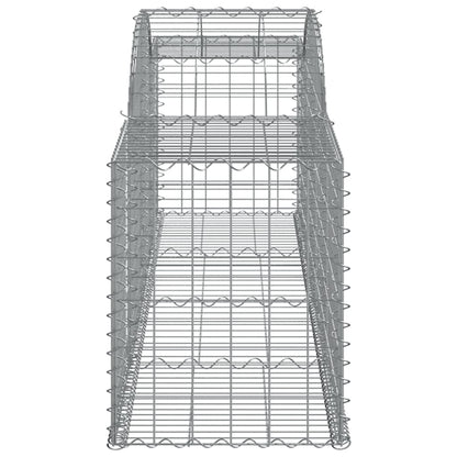 vidaXL Arched Gabion Baskets 13 pcs 300x50x60/80 cm Galvanised Iron 5