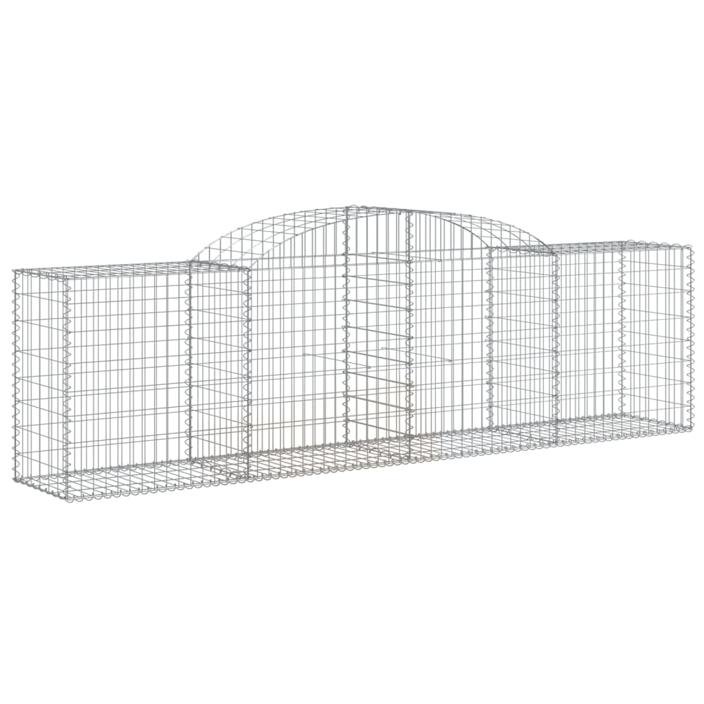 vidaXL Arched Gabion Baskets 10 pcs 300x50x80/100 cm Galvanised Iron 3