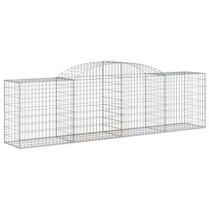 vidaXL Arched Gabion Baskets 10 pcs 300x50x80/100 cm Galvanised Iron 3