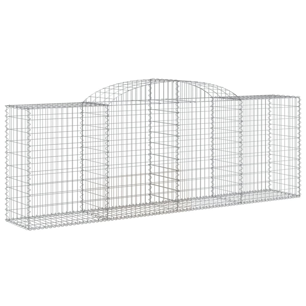 vidaXL Arched Gabion Baskets 9 pcs 300x50x100/120 cm Galvanised Iron 3