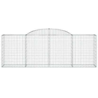 vidaXL Arched Gabion Baskets 9 pcs 300x50x100/120 cm Galvanised Iron 4