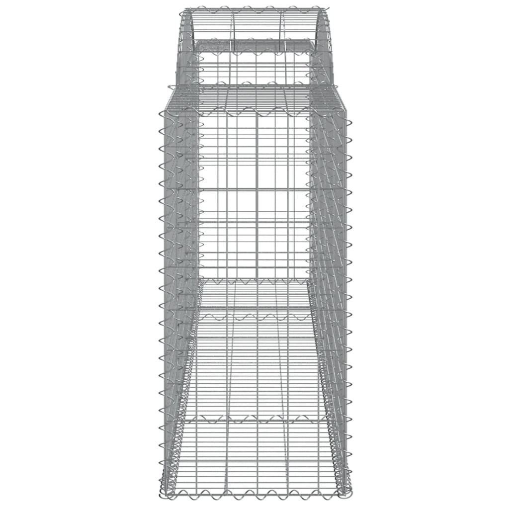 vidaXL Arched Gabion Baskets 9 pcs 300x50x100/120 cm Galvanised Iron 5