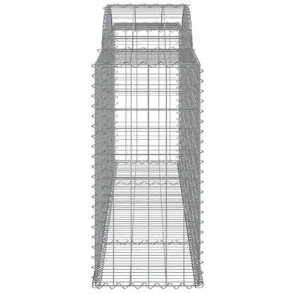 vidaXL Arched Gabion Baskets 9 pcs 300x50x100/120 cm Galvanised Iron 5