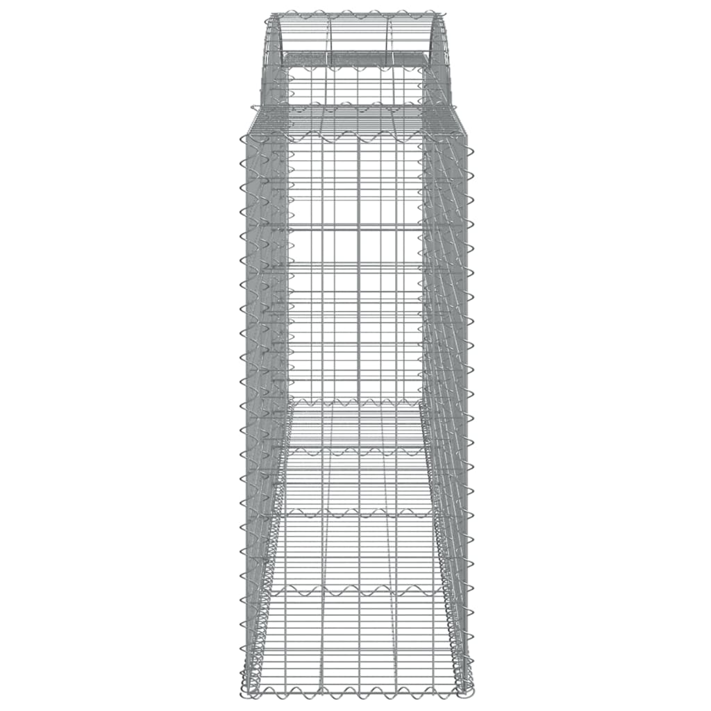 vidaXL Arched Gabion Baskets 8 pcs 300x50x120/140 cm Galvanised Iron 5