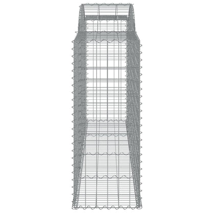 vidaXL Arched Gabion Baskets 8 pcs 300x50x120/140 cm Galvanised Iron 5