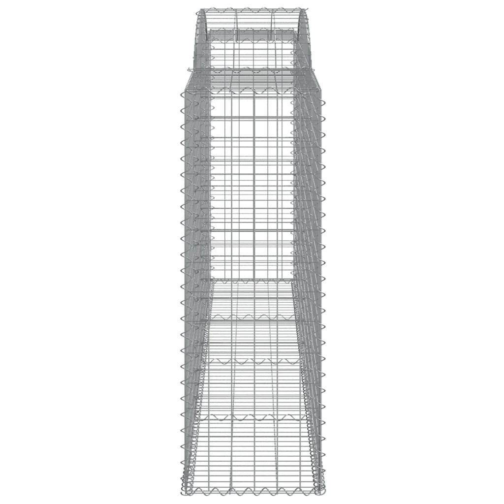 vidaXL Arched Gabion Baskets 7 pcs 300x50x140/160 cm Galvanised Iron 5