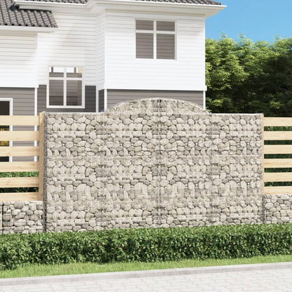 Arched Gabion Baskets Galvanised Iron 2 pcs 300 x 30 x 40/60 cm – 300 x 50 x 220/240 cm 300 x 50 x 180/200 cm