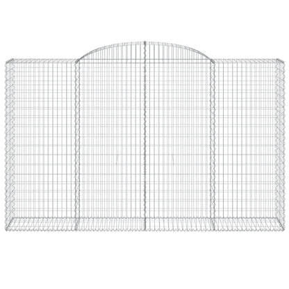 vidaXL Arched Gabion Baskets 4 pcs 300x50x180/200 cm Galvanised Iron 4