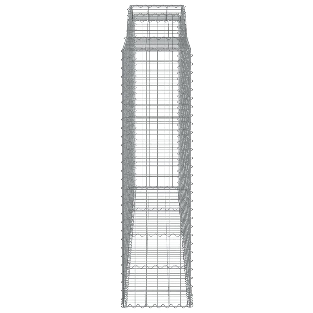 vidaXL Arched Gabion Baskets 4 pcs 300x50x180/200 cm Galvanised Iron 5